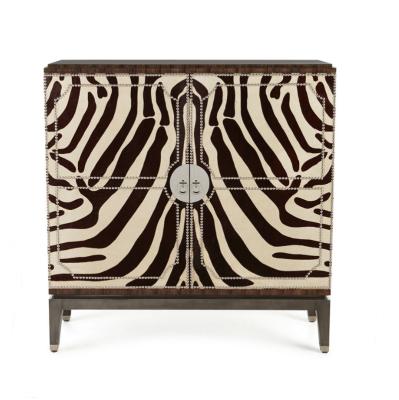 China Zebra Pattern Cabinet Hallway Locker Fashion Furniture Living Room New Fashion Design Decorative Cabinet for sale