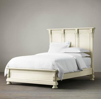 China Retro American High Quality Solid Wood Bedroom King Size Solid Wood Bed for sale