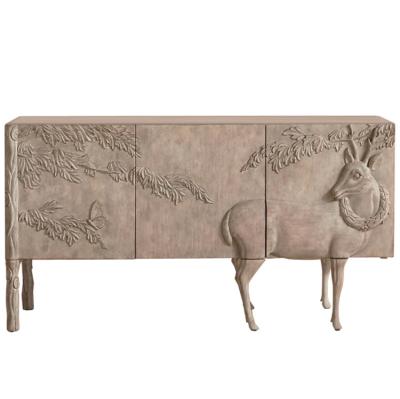 China Entryway Cabinet High Quality French Wooden Carved American Hand - Earth and Sky Carved Sideboard for sale