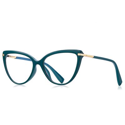 China Optical Frames For Myopia 18225 Fashion Cat Eye Glass Women Optical Glasses Frames For Eye Sight Blue Light Blocking Glasses for sale