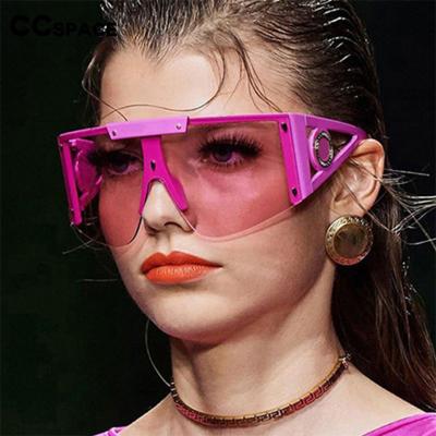 China 18008 Fashion Sunglasses Shape Unique Oversized Sunglasses Brand Designer Luxury Women Uv 400 Shade Clear Sports Sunglasses for sale