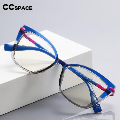 China Optical Frames for Myopia 18036 Vintage Metal Cat Eye Blue Light Blocking Glasses Women's Eyesight Spring Hinge Glasses Shape Computer Glasses for sale