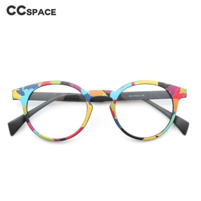 China Optical Frames 49983 Retro Super Light Optical TR90 Glasses Round Frames Colorful Men Women Shape Computer Glasses for sale