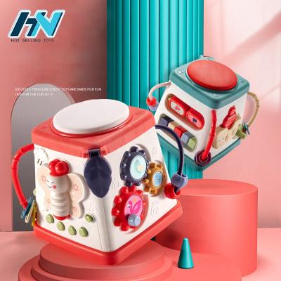 China Early Education Kids Early Learning Educational 6 IN 1 Cube Drum Baby Toys Activity Musical Toys for sale