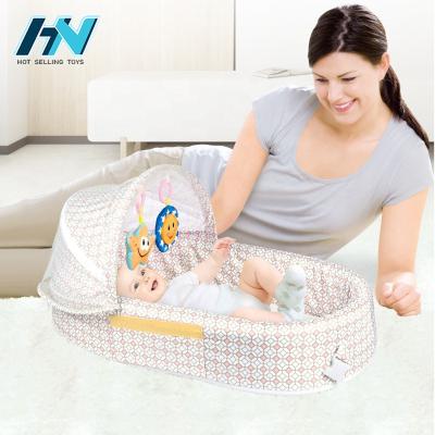 China Portable Folding Baby Sleep Hutches Baby Mosquito Net Crib Portable Crib Hutch with Music for sale