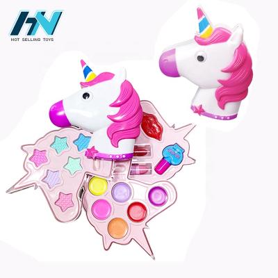 China Amazon Eco-friendly Non-toxic Hot Selling Fashion Kids Colorful Makeup Sets Kids Cosmetics For Girls for sale