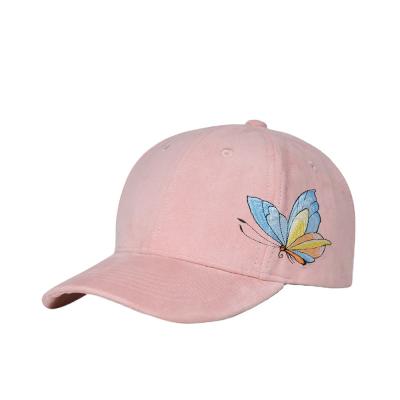 China New style boys and girls hats faux suede hat COMMON custom hat embroidered baseball cap for sale