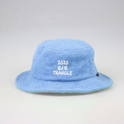 China High Quality Terry Towel Cloth Bucket Hat Character Embroidery for sale