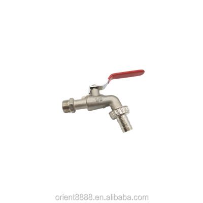 China Cheap left hand bibcock faucet water top seal bibcock tap brass water forged brass valve cover, nickel plated and solid for sale