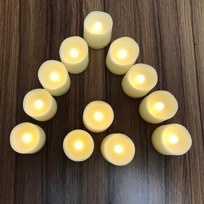 China Pack of 12 PCS Christmas Tea Light Smokeless Remote Control Led Candles Flameless with 6 Hours Timer for sale