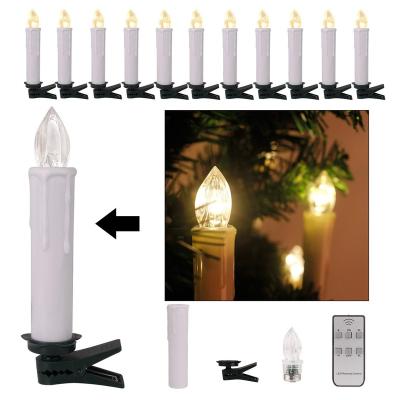 China Christmas Tree Decoration ABS Material Flickering Flame Battery Candle With Remote Control for sale