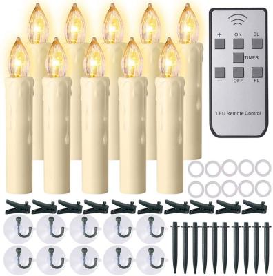 China Remote Control 12pcs Birthdays LED Candles Wireless Flickering Christmas Candles LED Flame for sale