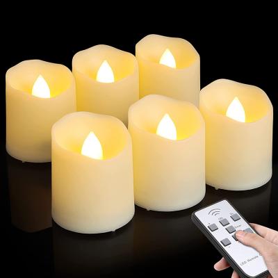 China Battery Operated Remote Control Flameless LED Tea Flickering Lights for Christmas, Wedding, Party Decoration for sale