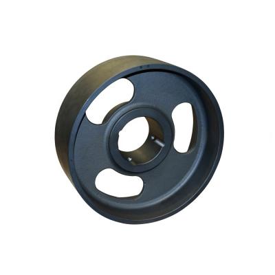 China Conveyor Aluminum Drive Flange Taper Bush Hole Taper Lock Taper Pulley Spline Transmission Cold-Mount European Standard Flat Belt Pulley for sale