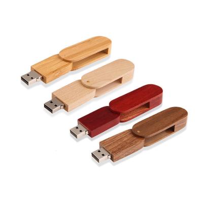 China Free Hotsale Wooden Bamboo Twist Swivel USB Drive Engraving Instant LOGO For Gift for sale