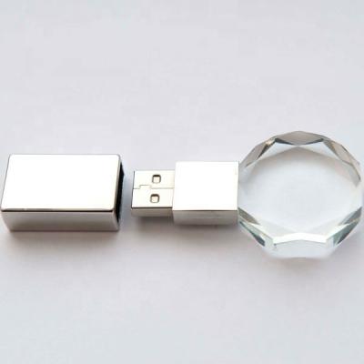 China Laptop & Computer Crystal USB LED Light USB Flash Drive USB Flash Drive 3D Acrylic LOGO for sale