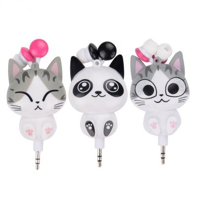 China Portable Custom Cartoon Cat Earbuds Earphone Cheap Media Player OEM Earbud for sale