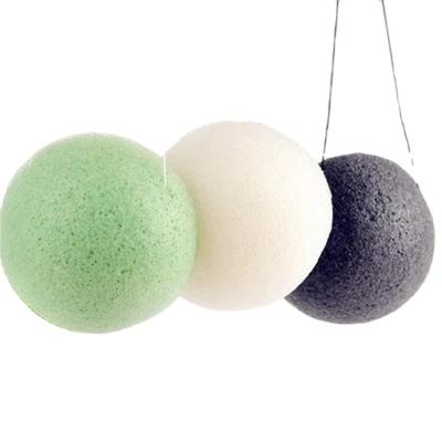 China All Natural Hot Sale Sponge Shape Natural Soft Half Ball Konjac Facial Puff for sale