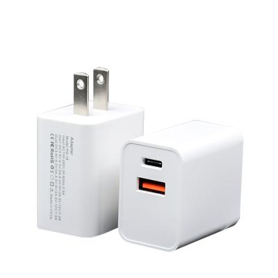 China Mobile Phone Charger 18w Dual Port Fast Wall Charger With QC 3.0 Usb Fast Charger For Iphone 11 pro Max Xr Xs X air pro for sale