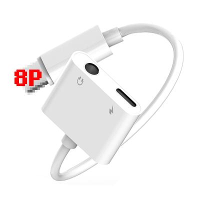 China Original MP3/MP4 player 2 in 1 aux lighting. Audio+Charge Adapter to 3.5mm Earphone Jack Adapter for iPhone for sale