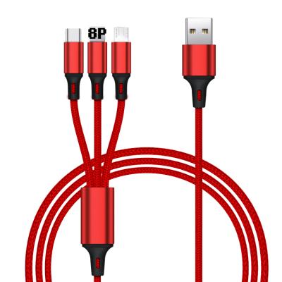 China Cable for type c iphone micro bestsellers fast charging original 3 in 1 usb charger charging cable for phone cable original for sale