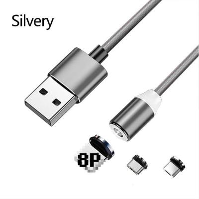 China Factory Custom Length MP3/MP4 Player 3-in-1 Magnetic Data/Charging Cable With Magnetic Adapters For Phone for sale