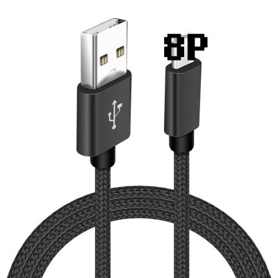 China High Quality Fast Data Transfer Charger Cable 1m/2m/3m Mobile Phone Braided Charging Data Cable For iPhone Usb Cable for sale