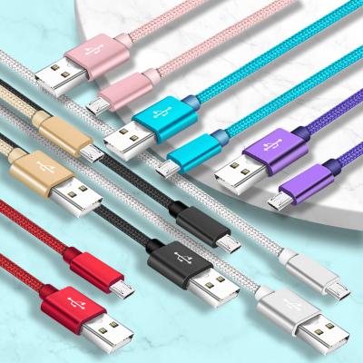 China Wholesale High Speed ​​Charging Nylon Braided Fast Charging Usb Cable For Android Micro Usb Cable For Mobile Phone for sale