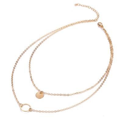 China New Fashionable Ladies Multilayer Necklace Necklace Jewelry Sequined Multilayer Pendant Necklace for sale