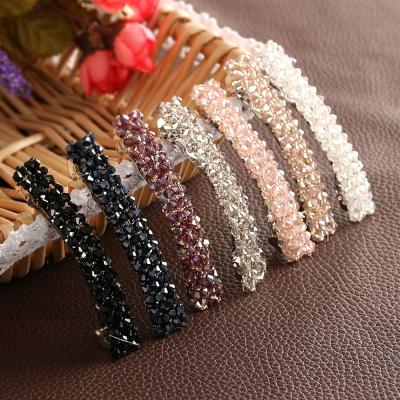 China Fashion 1Pcs Bling Crystal Hairpins Headwear For Women Girls Rhinestone Hair Clips Pins Barrette Styling Tool Accessories for sale