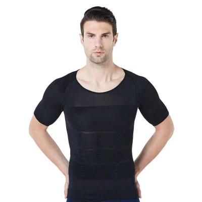 China Men's Compression T-shirt Compression Bodybuilding Shirt Anti-Shrink For Summer Men Slim Quick Dry Under Shirt for sale