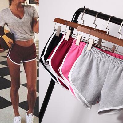 China Antibacterial Women Running Summer Street Shorts Women's Loose Solid Casual Short Elastic Waist All-match Cotton Short Pants for sale