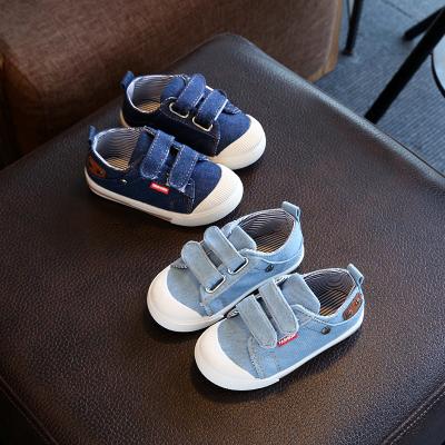 China Heightened children shoes girls boys sneakers jeans canvas kids shoes denim sport baby sneakers boys running shoes for sale