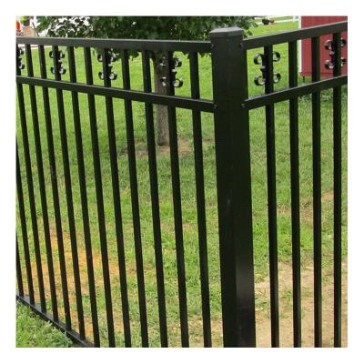 China Easily Assembled Swimming Pool Airport Galvanized Wrought Iron Safety Palisade Flat Surface Stainless Steel Fence for sale