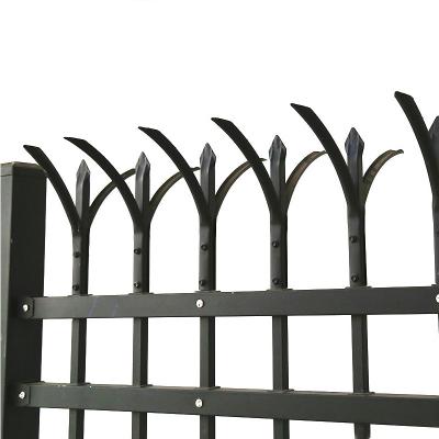 China Easily Assembled W Profile Wrought Iron Palisade Fencing Gate Factory for sale