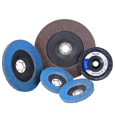 China OEM 115mm Brown Corundum Fiberglass Bracket Pad Solapa Solapa Rueda Angle Grinder Flap Disc 115mm Sharp For 115 Metal Fin Wheel for sale