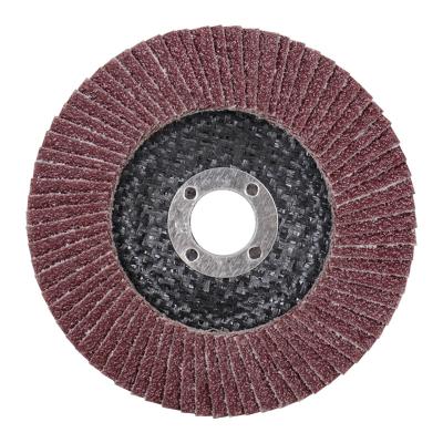 China 4inch OEM HotSale Brown Corundum Reinforce Fiberglass Flapwheel Solapa Desct 100mm Angle Grinder Flap Discs For 100 Stainless Steel for sale