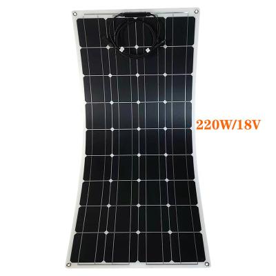 China ETFE Sunpower100W 120W 150W 220W Outdoor Boat Flexible Solar Panels FS220W-2 rv for sale