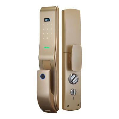 China High Quality Entry System Aluminum Alloy Office Glass Door Fitting Digital Fingerprint Lock Smart Lock For Wooden Door for sale