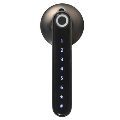 China Cylindrical Digital Keyless Anti-theft Knob Zinc Alloy Commercial Metal Fingerprint Password Security Smart Door Lock for sale