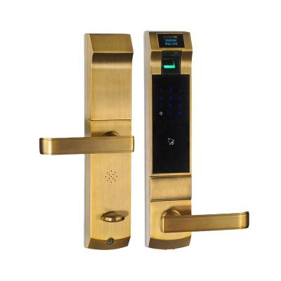 China Home Office Hotel Apartments Electronic Luxury Fingerprint Password Card Key Centralize ID Waterproof Door Smart Lock for sale