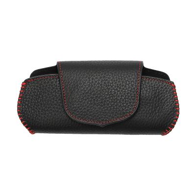 China Specially Authorized Auto Sun Visor IP Car Glass Case Sunglasses Holder Case Car Bag Storage Bag Multifunctional Leather Clip Bag for sale