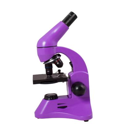 China NK-T15C 40x-640x Purple Color LED Students Monocular Biological Microscope With Coarse Setting NK-T15C for sale