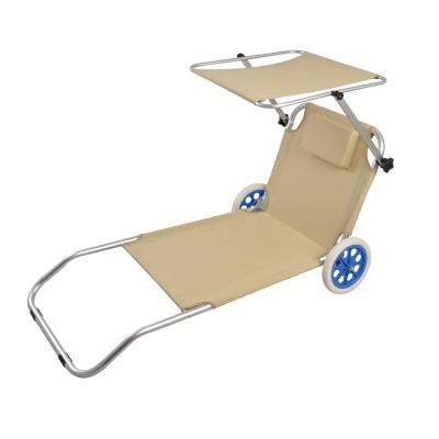 China Modern Outdoor Garden Wheel Folding Chair With Roof Chair for sale