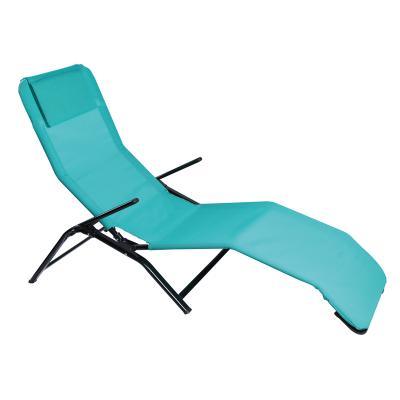 China Modern Outdoor Beach Garden Tube Folding Flat Sun Lounger Chair for sale