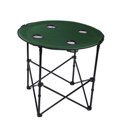 China Modern Picnic Canvas Travel Folding Round Table Portable Folding Picnic Table for sale