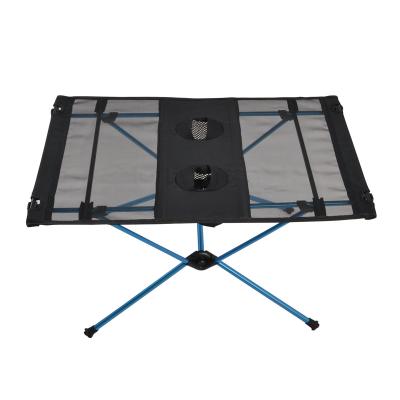 China Modern Camping Folding Chair Metal Side Table With Cup Holder for sale