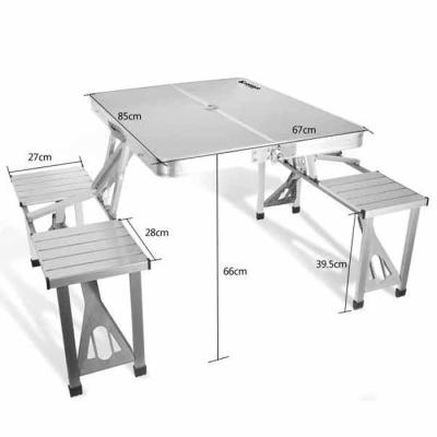 China Outdoor Lightweight Camping Folding Easy Carry Aluminum Picnic Table for sale