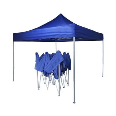 China 10 x 10 ft Foldable Straight Leg Pop Up Folding Canopy Gazebo Party Wedding Tent Blue for sale