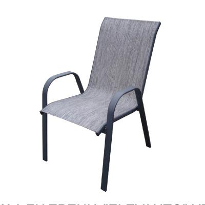 China Modern Outdoor Stackable Sling Chair Back Patio Dining Chairs for sale